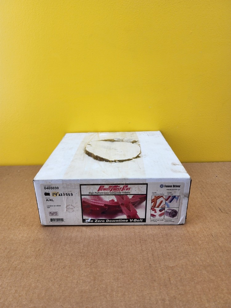 NEW Fenner PowerTwist 0405030 Drive V Belt, A/13/4L, 1/2″ W Top, 1/2″ THK, 14 ft
