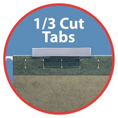 Heavy Duty 1 3 Cut Clear File Tabs 25 Pack for Organizing Hanging Folders