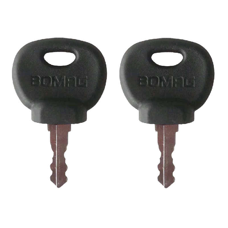 2 Bomag 05755124 Ignition Keys with Logo fits Rollers and Compaction Equipment