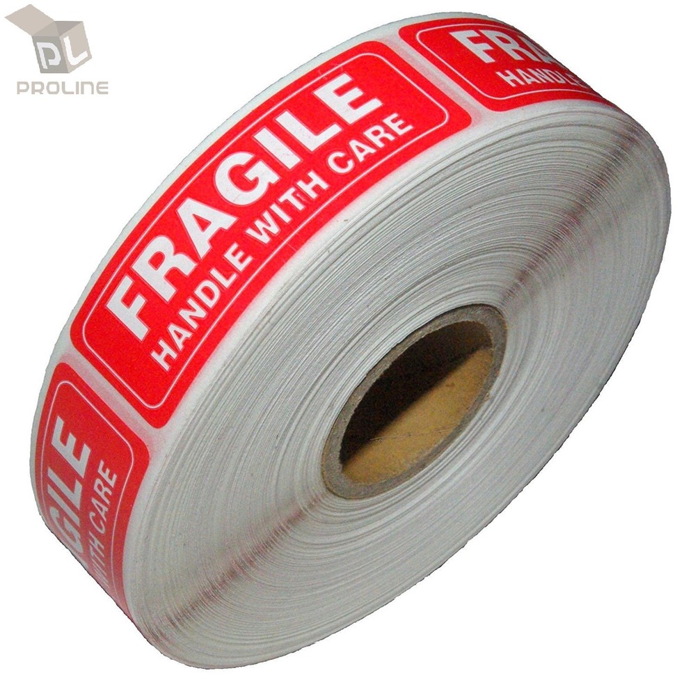 5 Rolls 1000 Per Roll 1 x 3 FRAGILE HANDLE WITH CARE Stickers Labels, Easy Peel