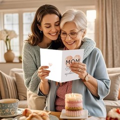 Lumoaster Mother’s Day Cards for Mom – Funny Mothers 5.9×8.3 inches, Pink