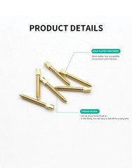 120pcs/kit Dental Screw Post Completed Kit Silver/Gold Plated Endo Conical Pins
