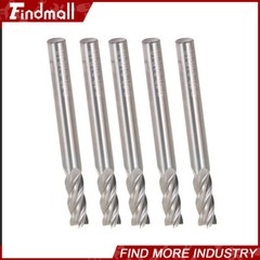5x 1/4″ 4 Flute 2-1/2″ Overall Length 3/4″ LOC Carbide End Mill- TiALN COATED