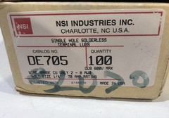 NSI Industries DE-705 Offset Copper Single Mechanical Lugs 2-8 AWG Lot 92 NEW