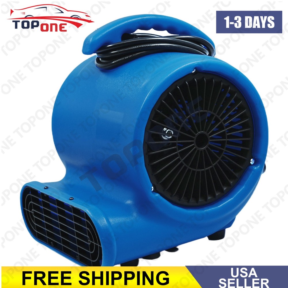 Air Mover Floor Blower Fan 1/4hp 1000CFM 3 Speed For Drying Cooling Ventilation