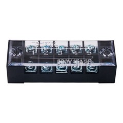 5 Sets 15A Dual Row 5 Position Screw Terminal Electric Barrier Strip Block 600V
