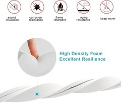 White Foam Tape Self Adhesive Weather Stripping, Noise Isolation 4 Doors Window