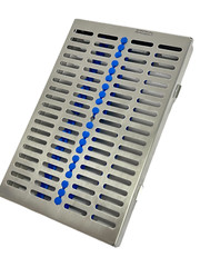Large Sterilization Cassette for 20 Instruments with Blue Silicone Inserts (1pc)