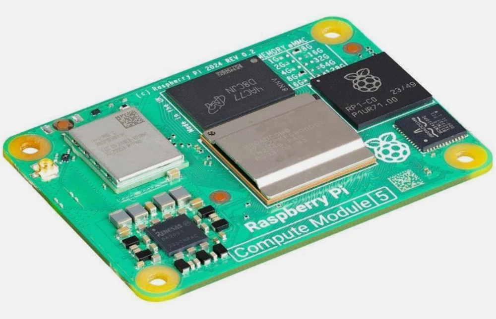 Raspberry Pi 2GB Compute Module 5 with WiFi, 64GB emmC – CM5102064