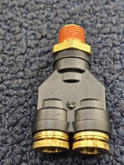 (QTY 3) Parker Pneumatic Y Connector Tube OD 3/8″ X NPT 3/8″ Air Fitting