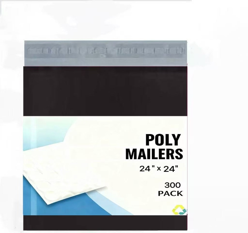#8 24×24 Poly Mailers Plastic Mailing Envelopes Shipping Bags BLACK 300 Pieces