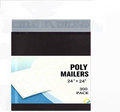 #8 24×24 Poly Mailers Plastic Mailing Envelopes Shipping Bags BLACK 300 Pieces