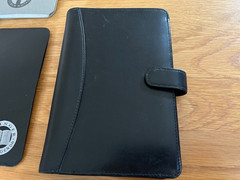 Vintage Levenger black Leather disc binder planner Circa date Book & notes NICE