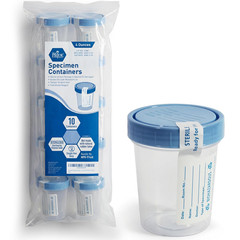 MED PRIDE Disposable Specimen Cups 10-Pack| High-Grade Silicone, Sterile