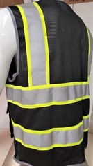 FX High Visibility Reflective BLACK OR BLUE Safety Vest w/ ID pocket FXSV8-BK