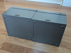 Lot of 2 Vtg Weis Index Card File Holder Steel Metal Box 6.5” x 6” X 4.5” Gray