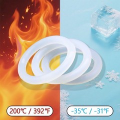 White Silicone Rubber O Rings 3.5mm Cross Section 5mm-78mm ID Food Grade O Ring