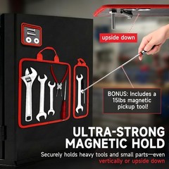 2 Magnetic Tool Mats & 1 Magnetic Parts Trays & 15 lb Telescoping Pickup Pen New