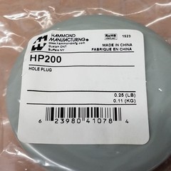 Hammond Manufacturing HP200 Hole Plug, 3in (76.2mm) Diameter – NEW
