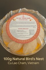 Premium Natural Bird’s Nest 100g-Handpicked from Cu Lao Cham 100% Pure Yến Sào