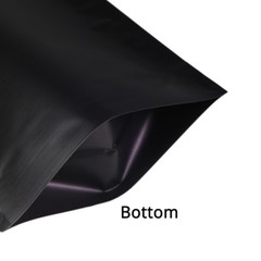 3×4.5in Matte Black Foil Mylar Stand Up Open top Pouch Bag w/ Machine B01