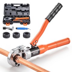 VEVOR Copper Pipe Crimper Hydraulic Driven Pro Press Tool with 1/2″ 3/4″ 1″ Jaws