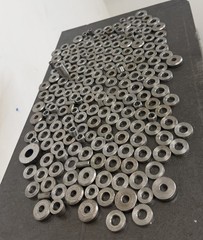 Mixed Steel Round Washers & Spacers – 5.50 LBS (195 PCS) – CNC Lathe Metal
