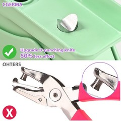 Single Hole Puncher, 3 Pack ， 1/4″ Hole, 50% Labor Savings, Heavy Duty Me