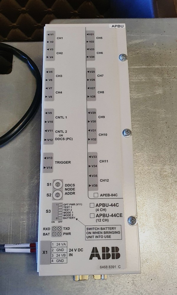 3 MONTHS WARRANTY ABB APBU-44C PPCS Branching & Datalogger Unit, 4+8 Ch APBU