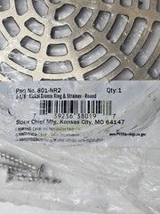 Sioux Chief 801-NR2 6 1/2 in Round Drain Strainer and Ring Cast 801NR2