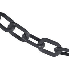 Heavy-Duty 25-Foot Plastic Barrier Chain – Slate Gray Crowd Control Solution