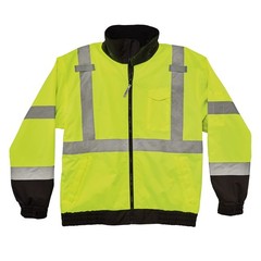 Unisex-Adult 3-in-1 Hi-Vis Winter Bomber Jacket, Lime, Large US