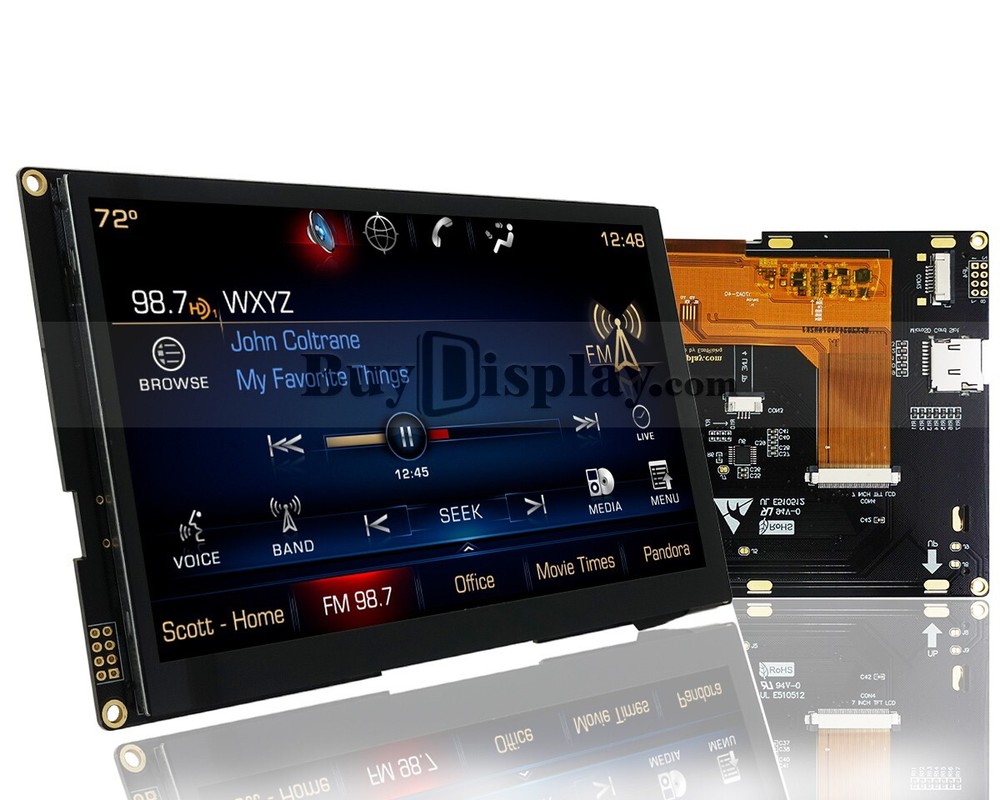 7″ 7 inch TFT LCD Module Display w/Multi-Capacitive Touch Panel Screen,Tutorial