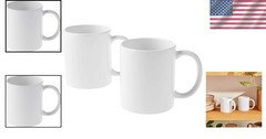 12 Oz Ceramic Sublimation Mugs – Blank & Beveled, Dishwasher & Microwave Safe…