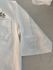Chef Designs M-SS White Double Breasted Short Sleeve Polycotton Chef Coat