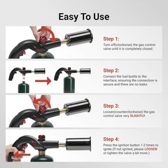 ThermoMaven Metal Butane Torch, Refillable Cooking Kitchen Torch MT-905 in Black