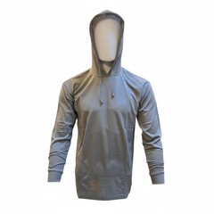 Neon Yellow Long Sleeve Safety Shirt With Hoodie, Polyester Birdeye mesh fabric