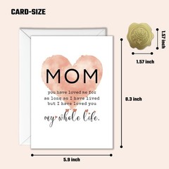 Lumoaster Mother’s Day Cards for Mom – Funny Mothers 5.9×8.3 inches, Pink