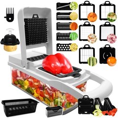 22 in 1 Vegetable Chopper, Multifunctional Food Chopper Dicer One size, White