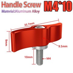 1/4 Clamping Thumb Screw Tee Wing Knob Head Hand Grip Bolts Aluminum M4 M5 M6 M8