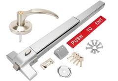 suermany Push Bar Panic Exit Device with Exterior Lever and 5 Keys 27.5″ Long OB