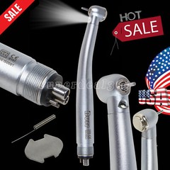 Dental LED E-generator Fiber Optic Handpiece Triple Spray Turbine 4-Hole UDM