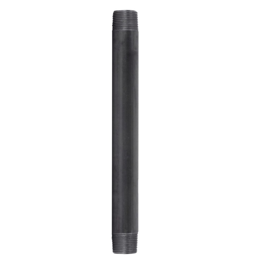 STZ Industries 1 in. MIP each T X 1 in. D MIP Black Steel 12 in. L Nipple