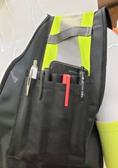 FX Two Tone Black Safety Vest with 4 Front Pocket Small to 2XL