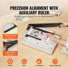 Uimoso Paper Cutter Guillotine Trimmer 15″ 16 Sheets Cutting Capacity Metal Base