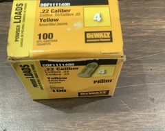 DeWalt CA0342 Powder Load, 0.22 Caliber, Yellow DDF1111400 100 COUNT TWO BOXS
