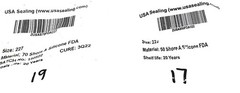 USA Sealing O-Ring 50/70 Shore A Silicone FDA Size 222/227 [Lot of 36] NOS