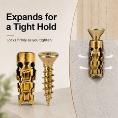 500 PCS Hinge Repair Screw & Expansion Anchor – 6×14mm Short Expansion Screw Set