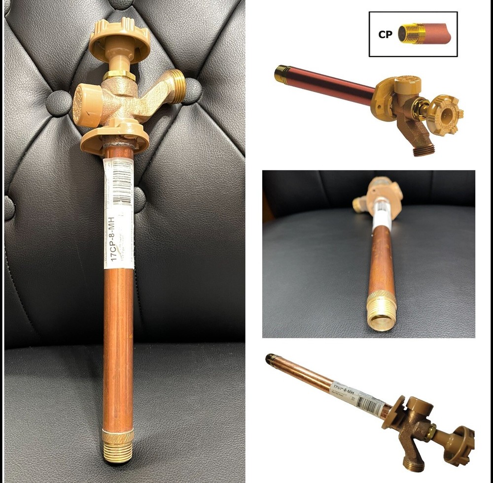 Woodford 1/2 In. SWT x 1/2 In. MIP x 3/4 In. MHT x 8 In. Brass Anti-Siphon Frost