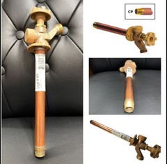 Woodford 1/2 In. SWT x 1/2 In. MIP x 3/4 In. MHT x 8 In. Brass Anti-Siphon Frost
